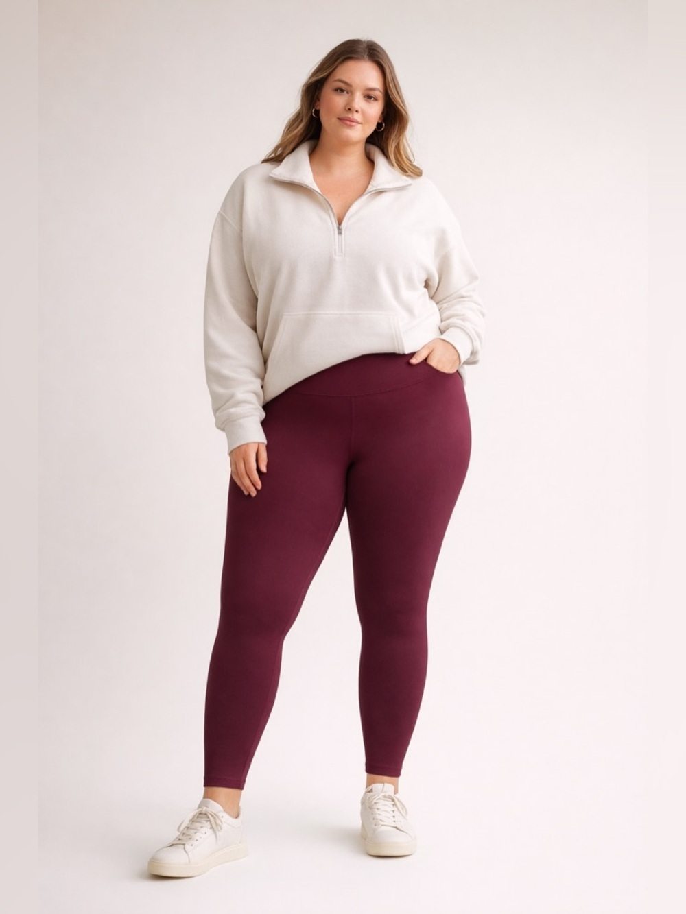 Buttery Soft! Lululemon high rise leggings wunder under burgundy size 20 plus